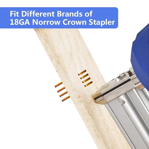 18 Gauge 1/4" Narrow Crown Staples 1-1/4" Leg Galvanized 800 Pack - Image 5