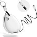 Vivilumens Portable Charger Power Bank 10000 mAh 65CM Fast-Charging Retractable Cable Outdoor Wearable Battery Pack USB-C Lightning for iPhone Smart LED Display for Hiking Camping Backpacking