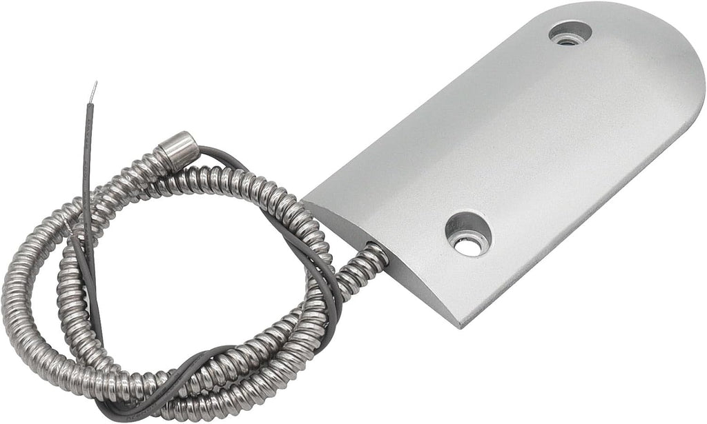 Magnetic Reed Switch Wired Surface Mount Normally Closed NC Contact Sensor Alarm Magnetic Door Switch with 2 Wires, Zinc Alloy Sliver, OC-60