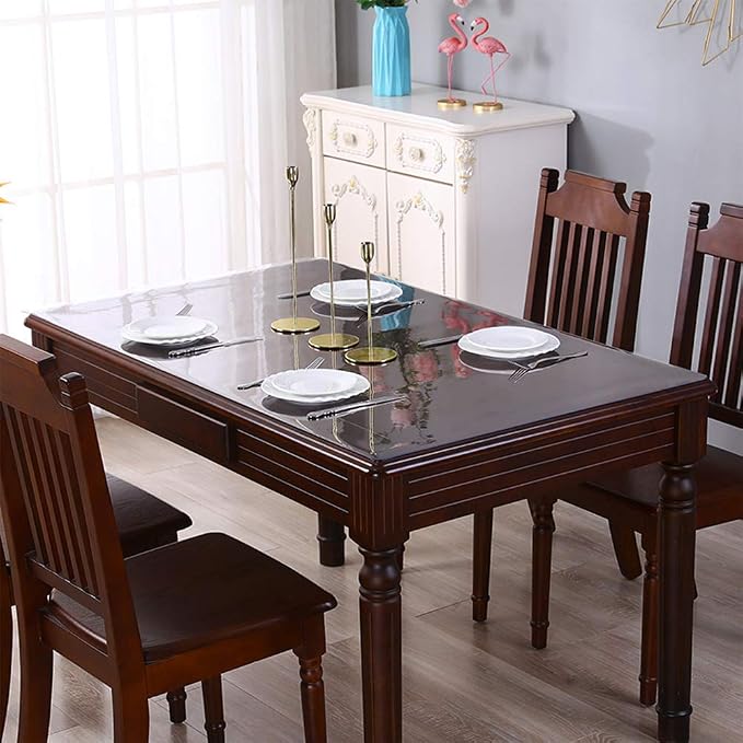 Clear PVC Desk Top Protector 12×14 Inch 2pcs Crystal Table Cover Pad 1.5mm - Image 3