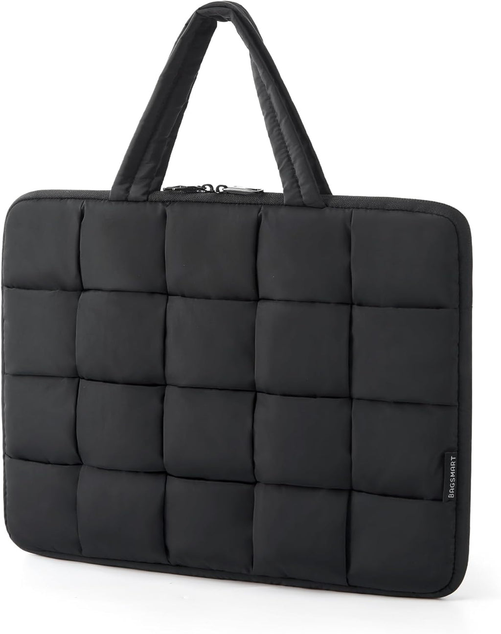 BAGSMART 15.6 Inch Laptop Case, Lightweight Puffy Laptop Sleeve with Handle, Compatible with MacBook Air Pro 15 16 Inch M4 M3 M2 M1, Laptop Bag for Women Fitted with Dell,HP, Black