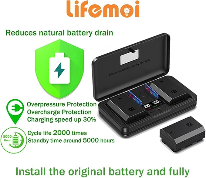 DMW-BLF19E Camera Battery Multifunctional Charger Set Compatible - Image 2