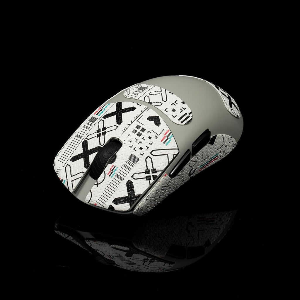 Grip Tape for Lamzu Atlantis Maya - Anti-Slip,Enhanced Control, Sweat Resistance,Improves FPS Gaming Grip & Mouse Protection [Pre-Cut] Printsteam White Black 0.5mm