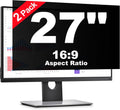 [2 Pack] 27 Inch Computer Privacy Screen Protector for 16:9 Widescreen Monitors-Anti-Glare & Blue Light Filter,Anti-Spy Film,Reduces Eye Strain (Fits Most Desktop Screens)