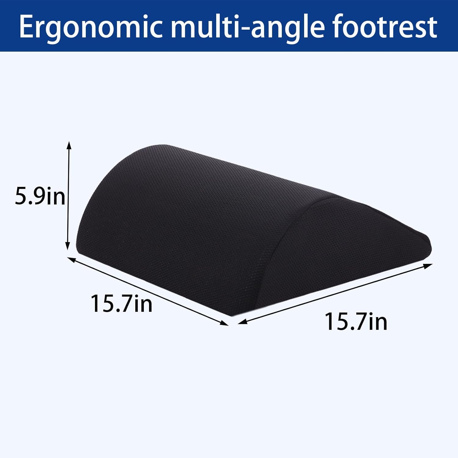Foot Rest for Under Desk at Work Ergonomic Under Desk Footrest，Support Foot Pillow Double-Sided Footstool， for Office, Home & Gaming Leg Elevation Pillow Black