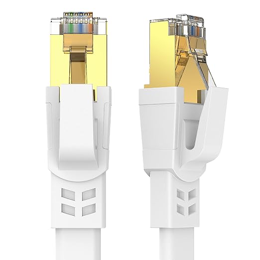 Cat 8 Ethernet Cable 3 ft, High Speed Internet Cable 40Gbps 2000Mhz, Shielded by Qiuean