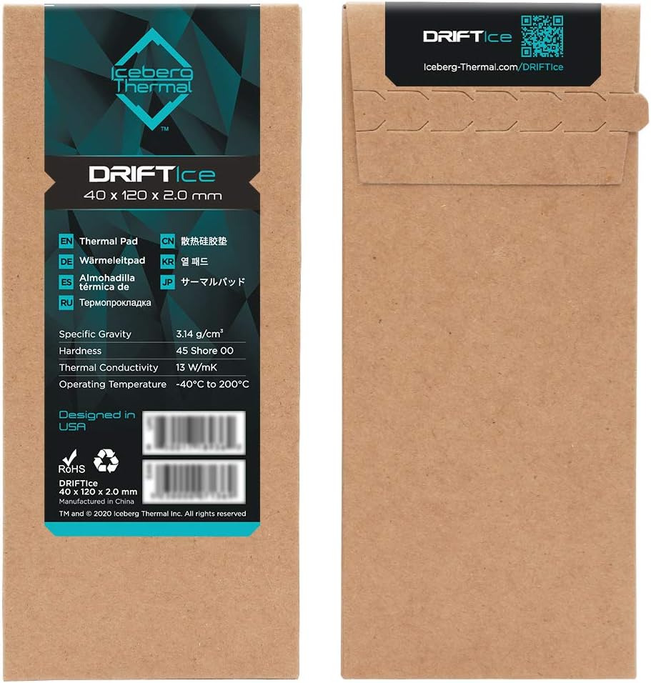 Iceberg Thermal DRIFTIce Thermal Pad 120mm x 40mm (2.0mm) (13 W/mK)