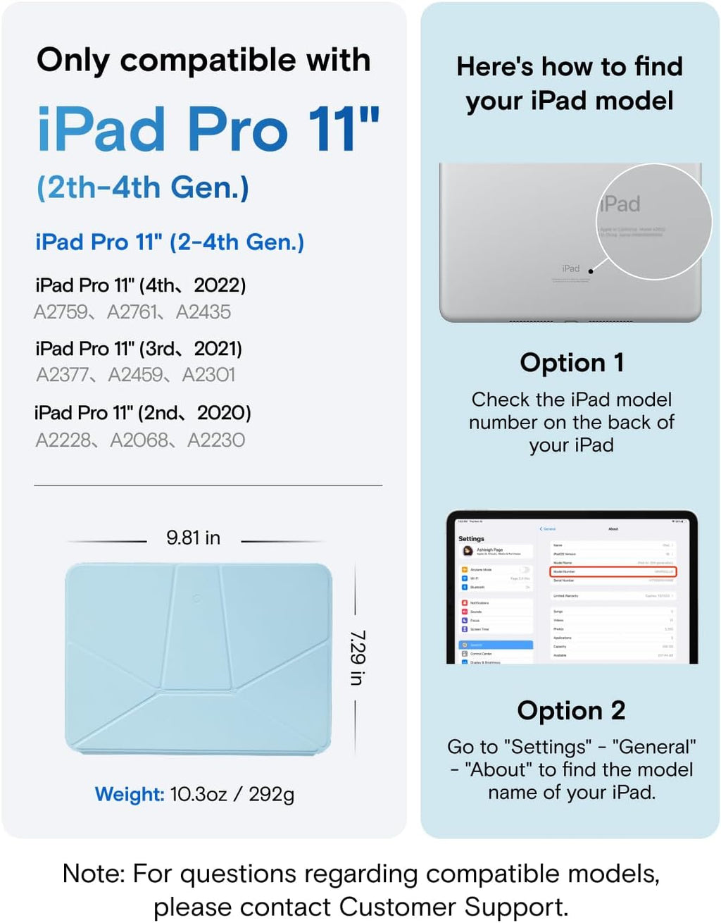 MOFT Dynamic Folio Case for iPad Pro 11-inch(2nd/3rd/4th Generation, 2020/2021/ 2022), Silm Magnetic Stand Case with 20+ Viewing Angles, Auto Wake/Sleep,Soothing Mist x Misty Cove