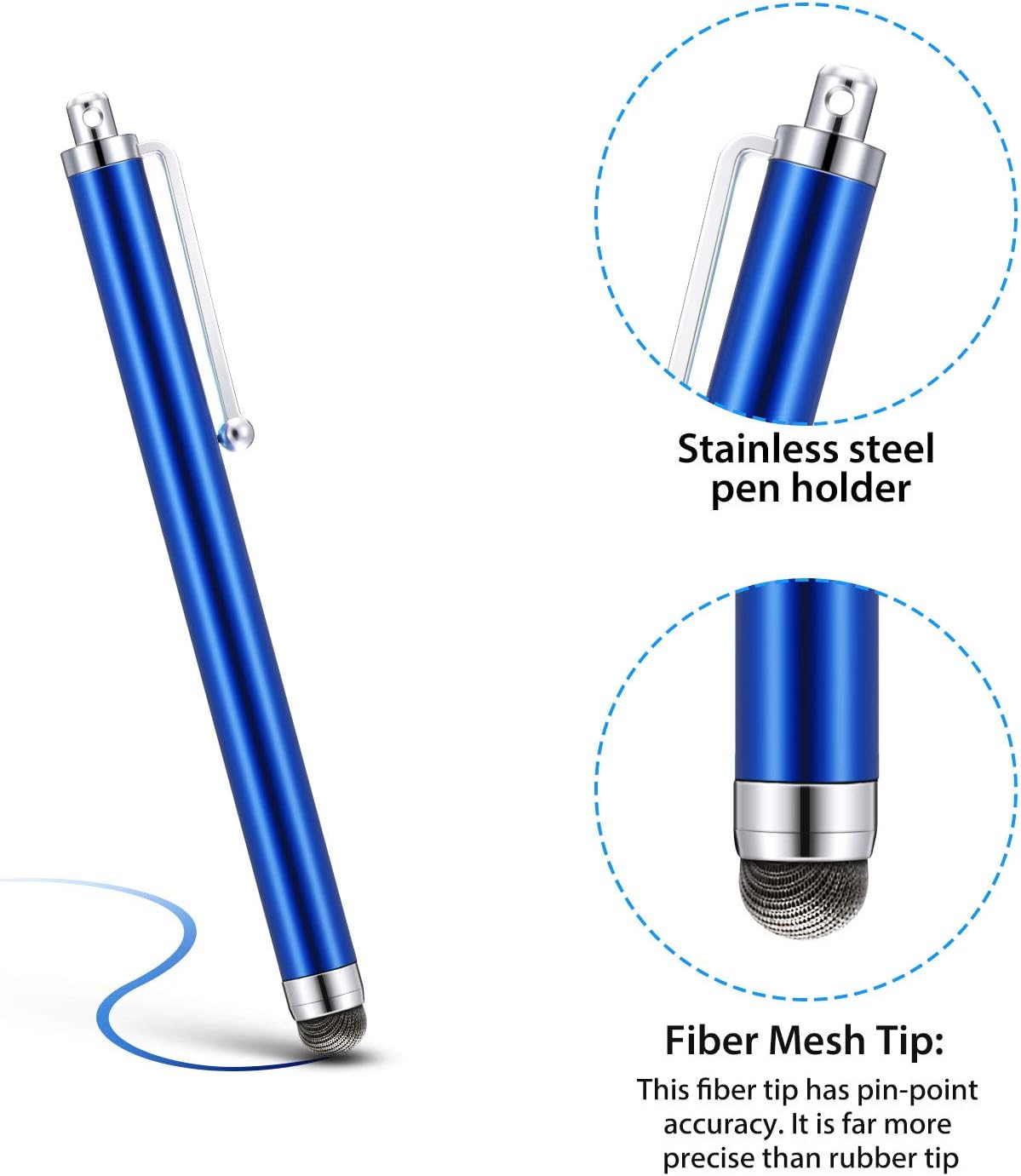 Outus 36 Pieces Stylus Pens Fiber Tip Series Capacitive Stylus Pens for Universal Touch Screen Devices Compatible with iPhone, iPad, Tablet (12 Colors)