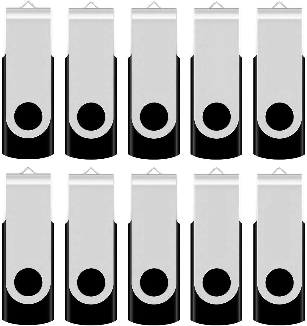 Aiibe 2GB Flash Drive 50 Pack 2GB USB Flash Drives Thumb Drive Bulk USB Drives USB 2.0 Memory Stick, Wholesale (2 GB, Black)