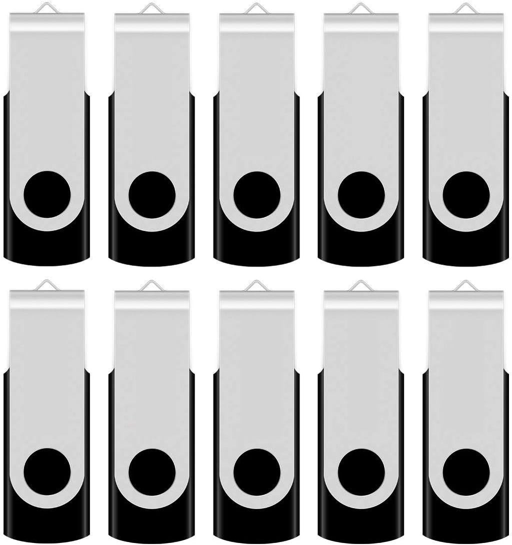 Aiibe Wholesale Bulk Flash Drives 8GB 8G USB Flash Drive 50 Pack 8GB USB 2.0 Thumb Drives, Black