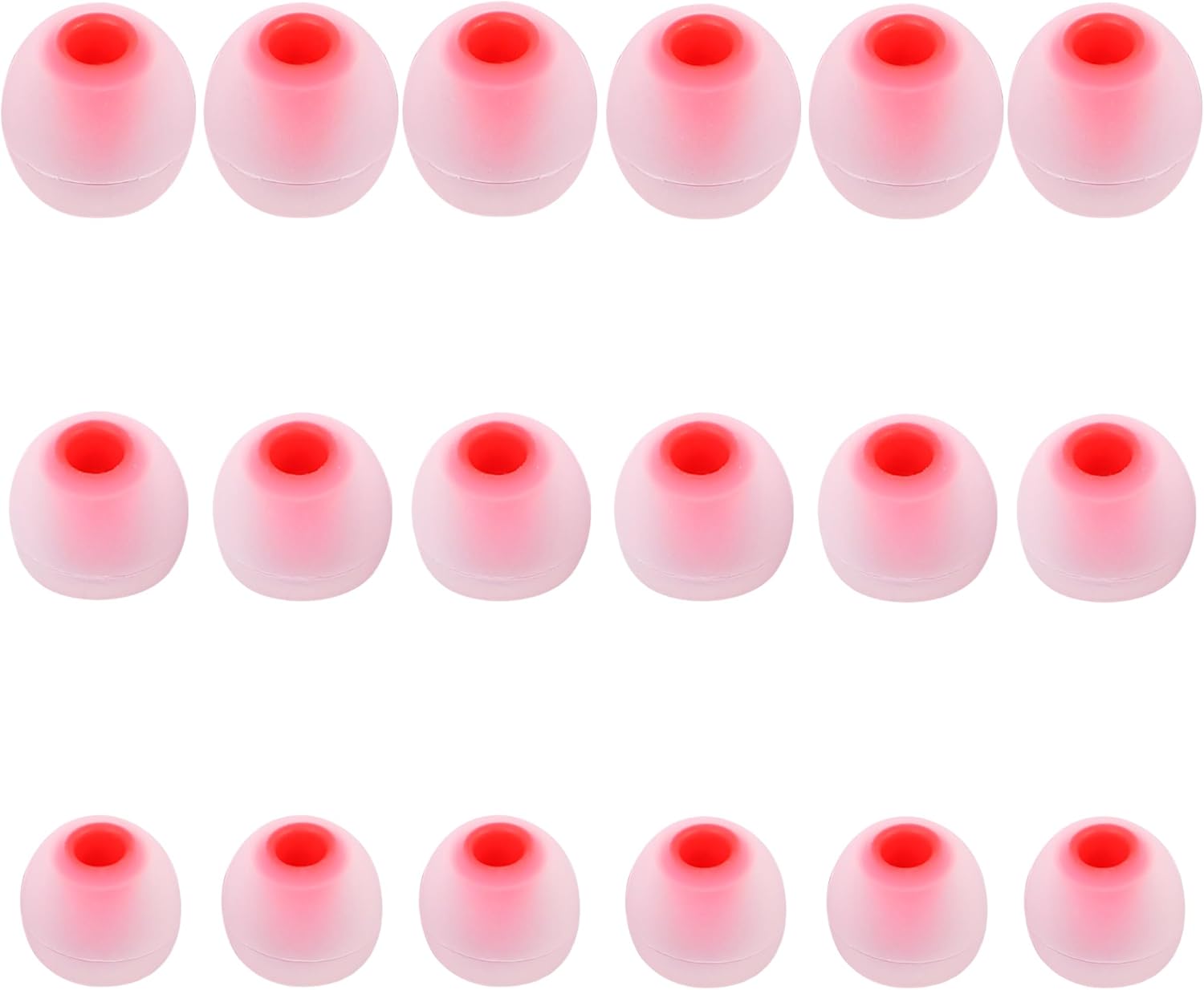 Silicone Earbud Tips - Fit Most In-Ear Earbuds (Inner Hole 3.8mm -5.1mm) - 9 Pairs S M L