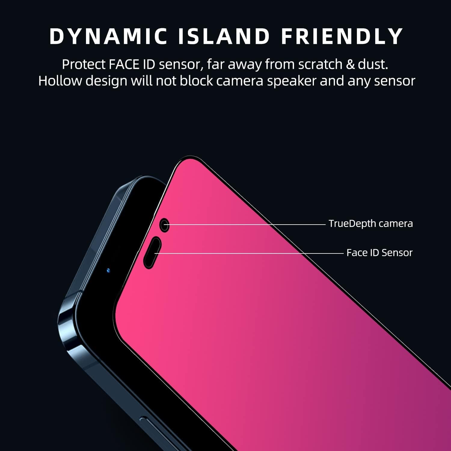 EGKimBa for iPhone 16 Plus Privacy Screen Protector, Gradient Color, Bubble Free, Easy Installation, Auto Dust-Elimination, Anti Blue Light
