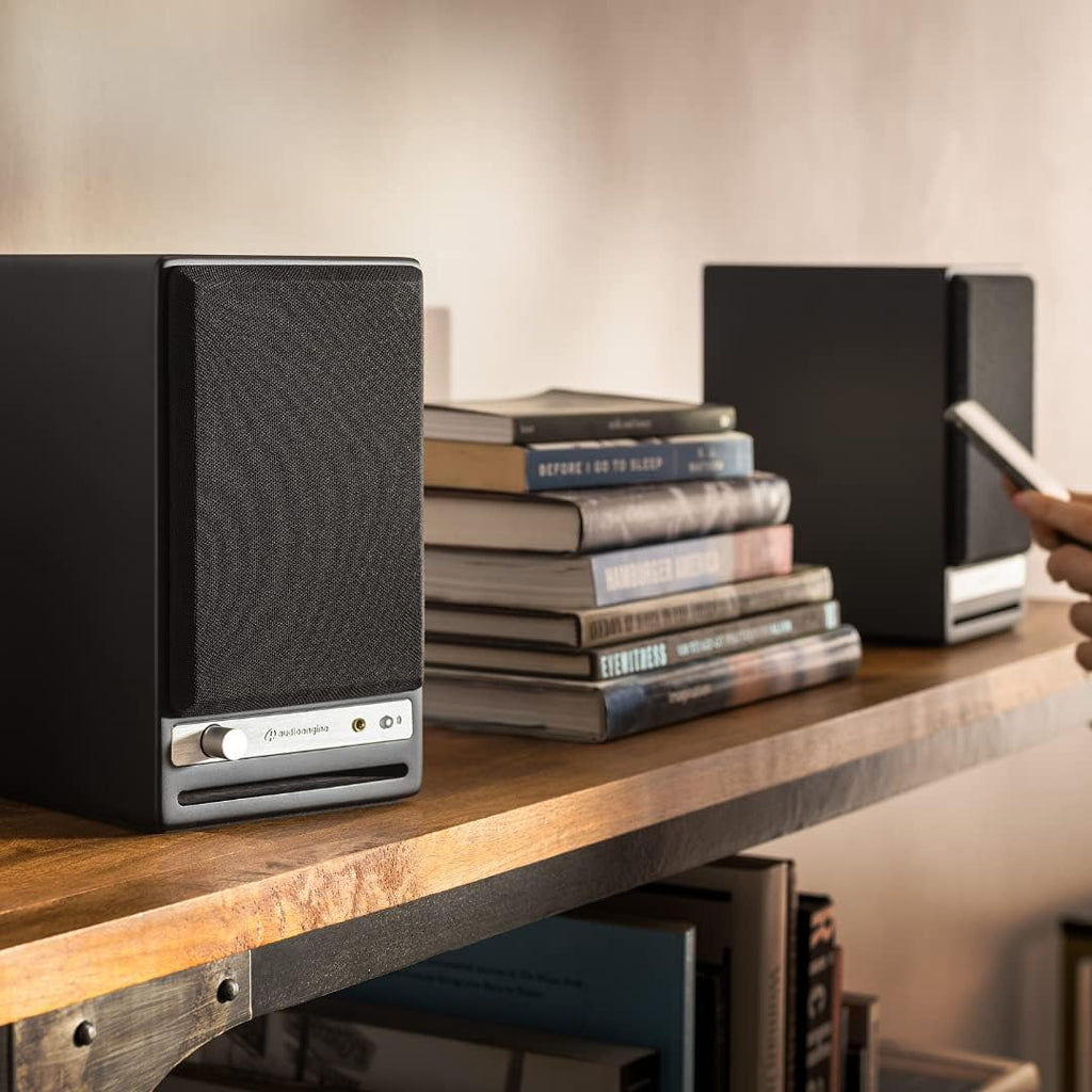 Audioengine HD4 24 Bit Bluetooth Bookshelf Speakers - TVs, Desktops, Stereos, Music, Movies and Gaming - Bluetooth aptX Adaptive 5.3