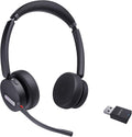 Yealink WH64 Hybrid with DECT Dongle, 492ft Range, 32 Talk Time Bluetooth Headset for Teams, Zoom Skype UC, 3X Mic Noise Cancelling, Headset PC Phone