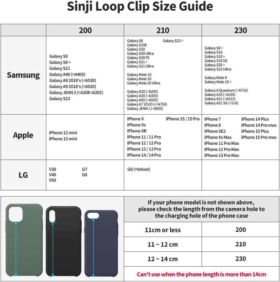 C-Shaped Clip Finger Phone Grip, Sinjimoru Silicone Cell Phone Strap for Phone Case with Clip as Phone Loop Holder for iPhone Case & Samsung Phone. Sinji Loop Clip Wine Red 200