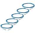 TRUECABLE Cat6 Component Rated Patch Cable, Unshielded (U/UTP), 10ft, Blue, 28AWG Solid Copper, Snagless 10G High-Speed Ethernet Cable, PoE++ 4PPoE 100W, UL Listed, RoHS-3, 5 Pack