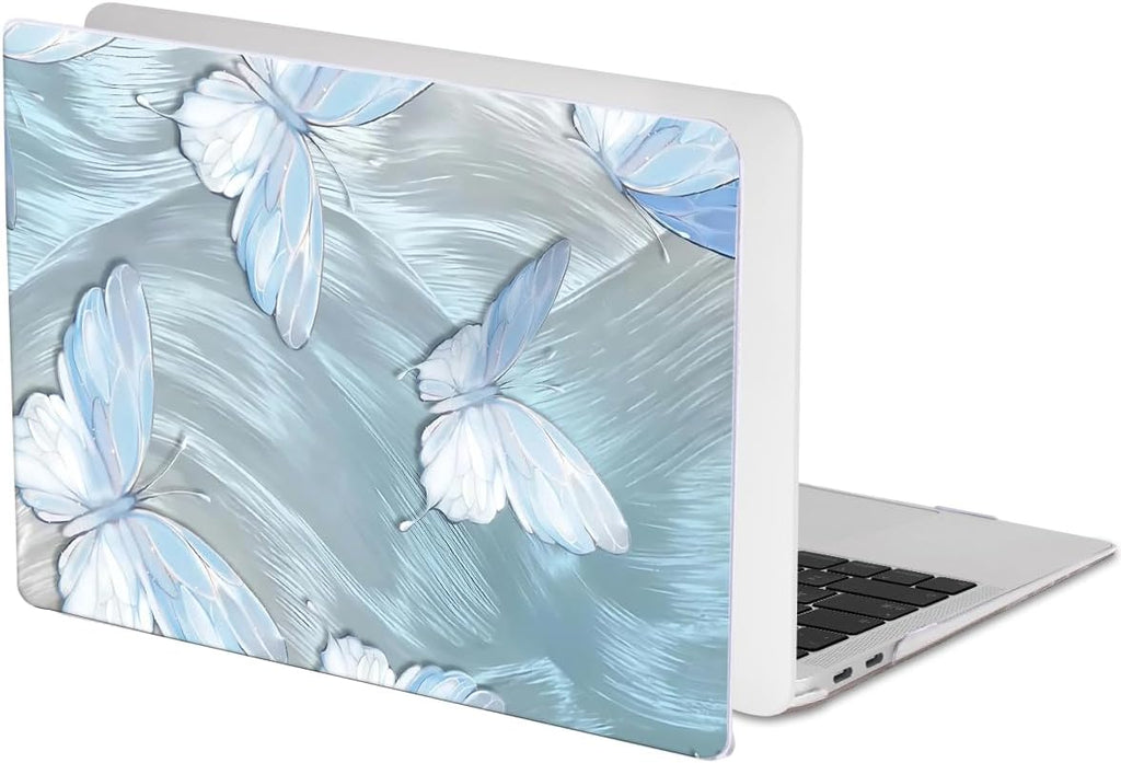 for MacBook Pro Case 13 inch 2022 2021 2020-2016 A2338 M2/M1 A2251 A2289 A2159 A1989 A1706 with Touch ID, Plastic Hard Shell Keyboard Cover Screen Film Webcam Cover, Tin Foil Butterfly