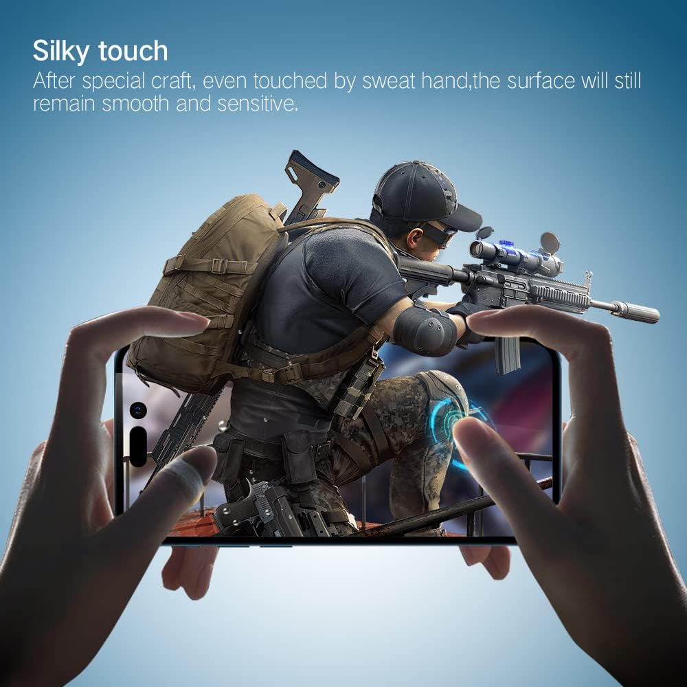 PERFECTSIGHT Anti Blue Light Screen Protector Compatible with iPhone 14 Pro Max 6.7 inch 2022, Eye Protection Blue Light Blocker, HD Clear Anti Fingerprint Anti Eye Fatigue 6X Stronger Tempered Glass