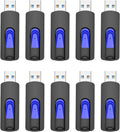 JUANWE 64GB Flash Drive 10 Pack USB Flash Drive Glide Pen Drive Large Capacity Thumb Drive High Speed USB Memory Stick with Easy Carry Lanyard-Hole Portable Jump Drive for PC Car Smart TV