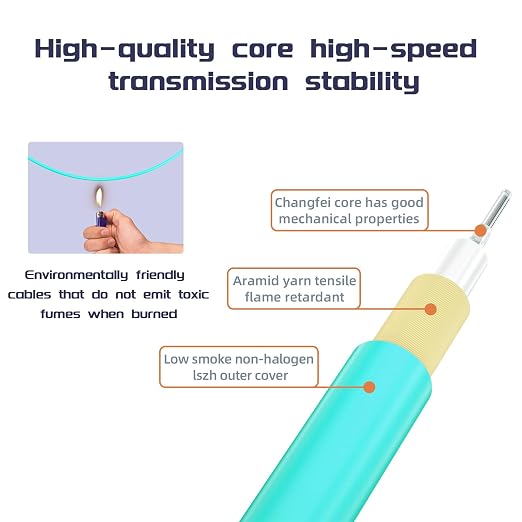 0.6Meter 2ft LC/UPC-LC/UPC 10GB Multi-Mode Fiber Optic Cable LC to LC OM3 LC-LC - Image 3