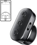 Phone Camera Ring Remote Control with Zoom in/Out, Rechargeable Shutter with Front/Rear Camera Switch for iPhone Android iPad, Hands Free Remote Ring for Photo & Video Recording Content Creator