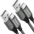 etguuds 6ft USB A to USB C Cable 3A Fast Charging, 2-Pack USB A to USB Type C Charger Cord for iPhone 16 15 Pro/Pro Max/Plus, for Samsung Galaxy S24 S23 S22 S21 S20 S10 A55 A54 Flip Note, Moto, Gray
