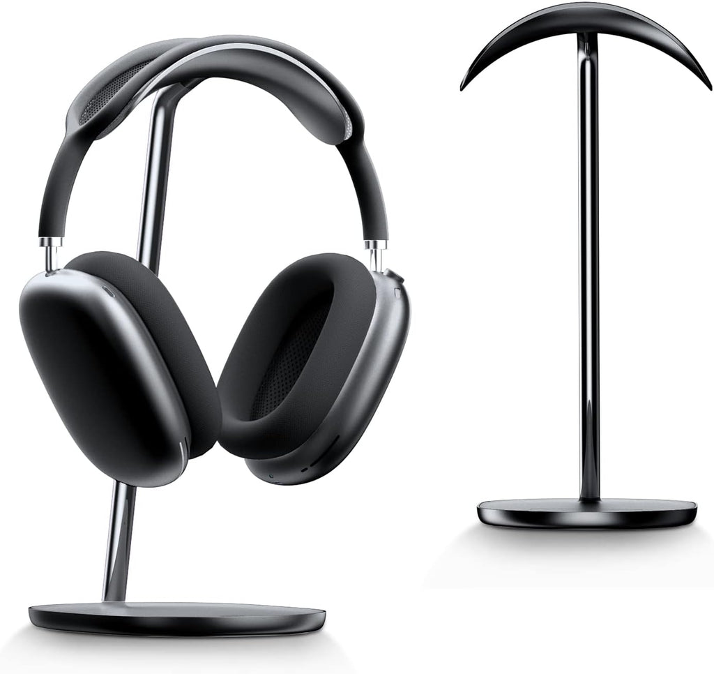 BENKS Desktop Headphone Stand Universal Headset Holder Hanger Mount with Protective Silicone Pad, Gaming Headset Accessories, Compatible with AirPods Max, Beats, Bose, Sony and so on(Black)