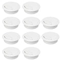 10 Pcs Desk Grommet 2" / 50 mm, Desk Cord Hole Cover, Cable Grommet ABS Plastic, Desk Hole Grommet for Home & Office Pc, Detachable Adjustable Cable Cord Organizer-White