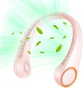 Portable Neck Fan, Hands Free Bladeless Fan, 360° Cooling Personal Fan,Wearable Quiet Fan for Outdoor Indoor, Birthday Gifts for Men Women Mom Dad, 4000mAh Battery USB Rechargeable, 3-Speeds (Pink)