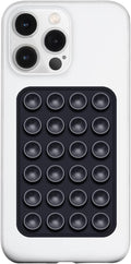 Silicone Suction Phone Case Mount, Silicon Adhesive Phone Accessory for Smartphones, Hands-Free Mirror Shower Phone Holder for Selfies, Tiktok Videos (Black)