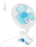 8.66" Portable Clip on Fan, 2 Speed Desk Fan with Auto Shaking Function, 180° Adjustable Tilt, Study Clamp, Personal Cooling Fan with 3.94ft Cord for Home Office Dorm