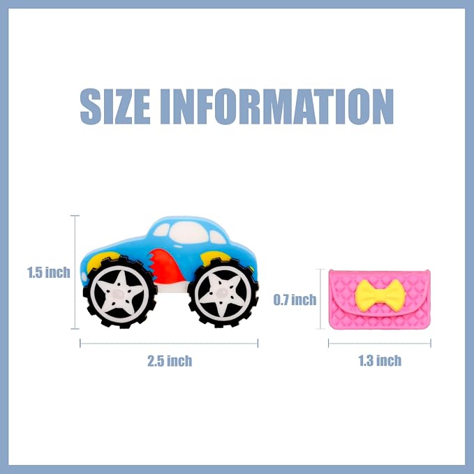 132pcs 3D Cute Kids Erasers, Random Desktop Pet Toys Gifts, Classroom Rewards - Image 2