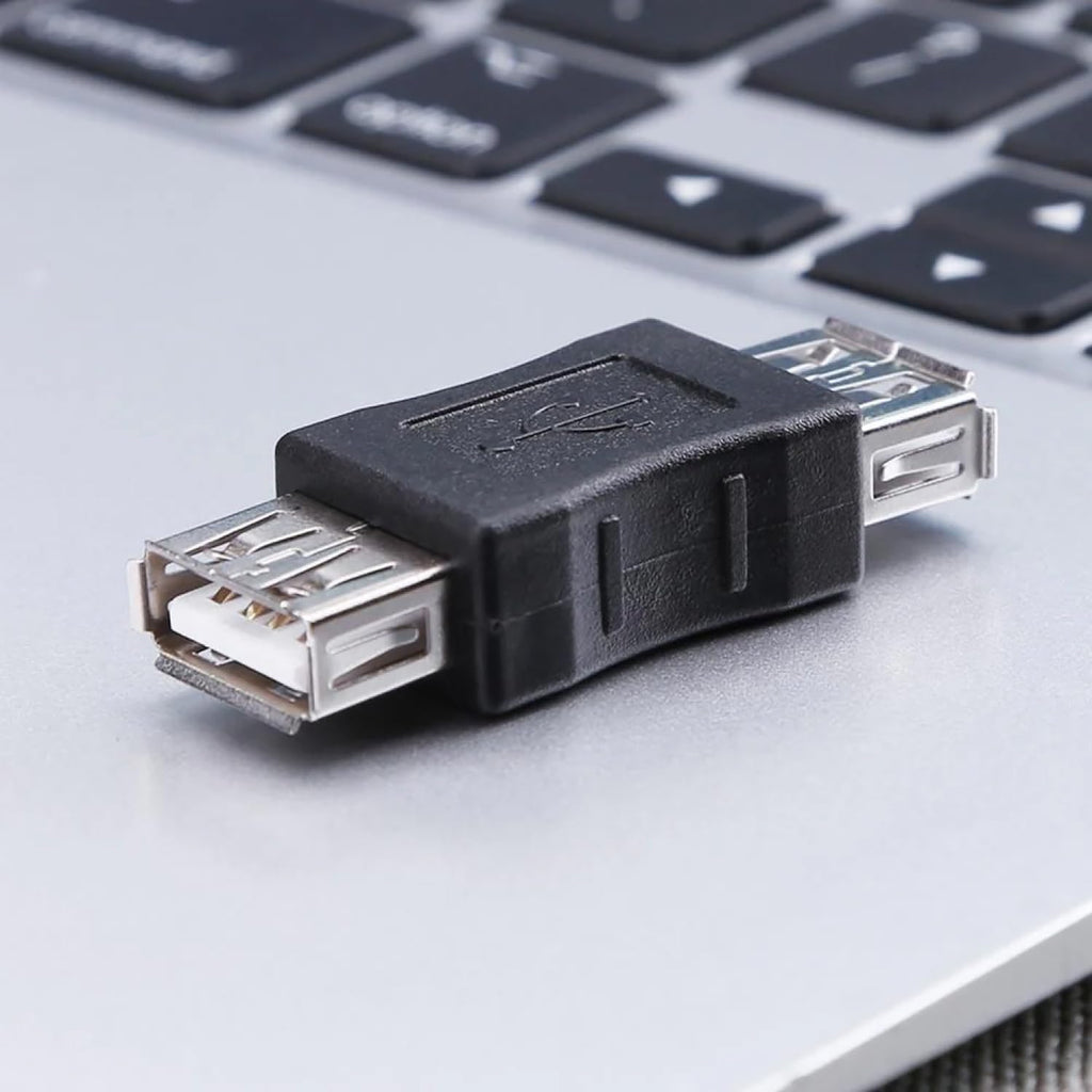 Cmple - [10 Pack USB Female to Female Coupler Adapter Straight Bridge USB 2.0 Type-A Jack to Jack Extension Connector Converter High Speed Data Transfer Charger Cable Extender