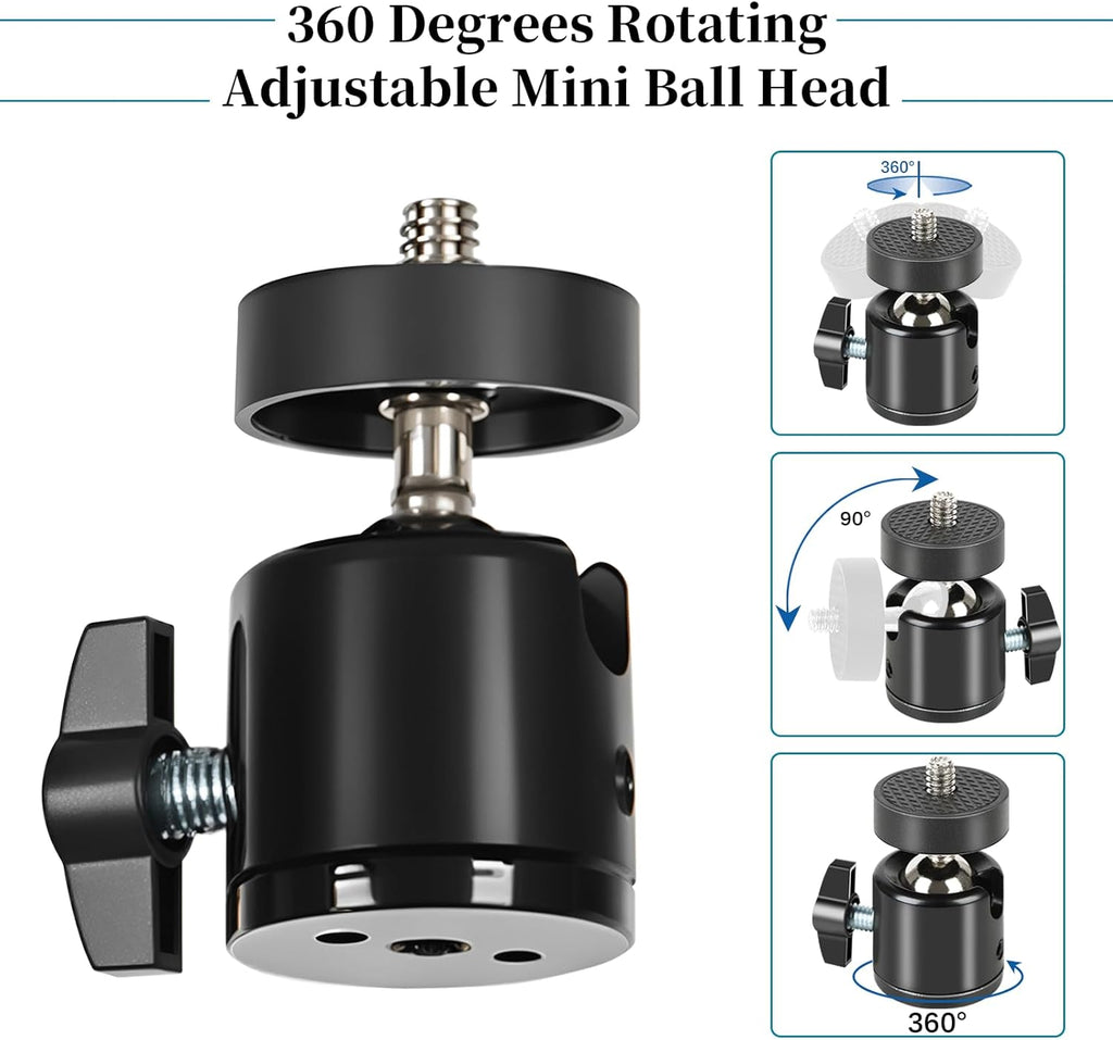 3 Pcs Trail Camera Tree Mount,1/4 in Screw,360° Adjustable Screw Security Cam Mount for Game Cameras, Solar Panels, etc, Easy to Install & Heavy Duty