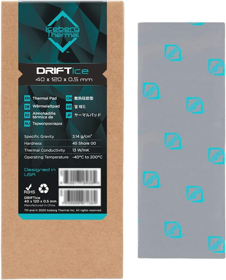 Iceberg Thermal DRIFTIce Thermal Pad 120mm x 40mm (0.5mm) (13 W/mK)