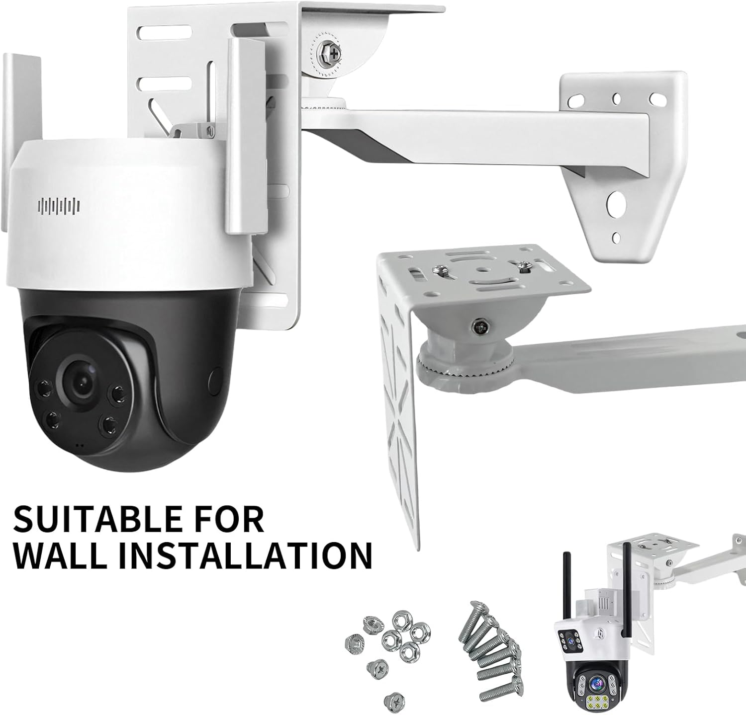 L-Shape Dome Camera Bracket, Wall Ceiling Mount for Security Dome Cameras, (Wall Mount Bracket)