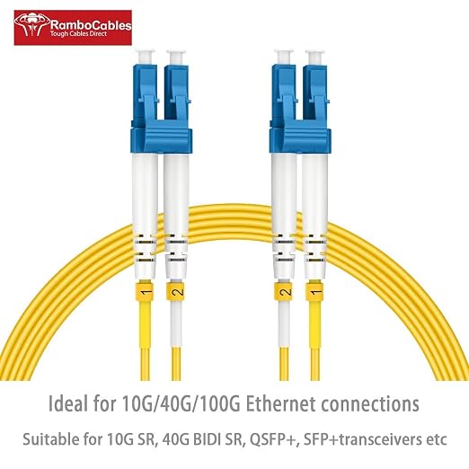 5m Single Mode Fiber Patch Cables OS2 LC to LC, Options 7inch~1000ft, SM - Image 2