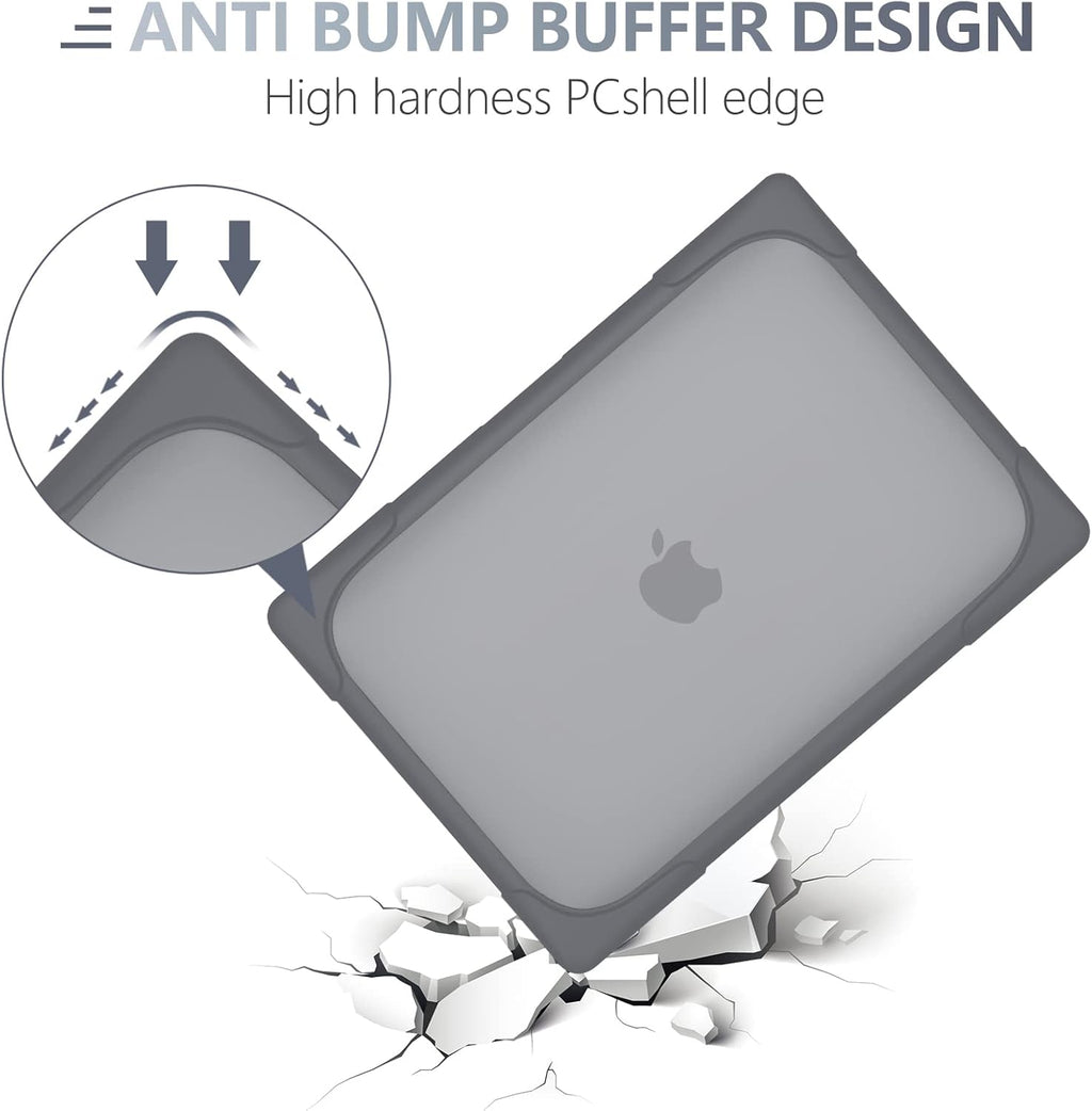 Batianda for M4 MacBook Air 13.6 inch Case 2025 2024 2022 Release Model A3240 A2681(M2) A3113(M3), Heavy Duty Shockproof Protective Hard Shell with Fold Kickstand & Keyboard Cover, Gray