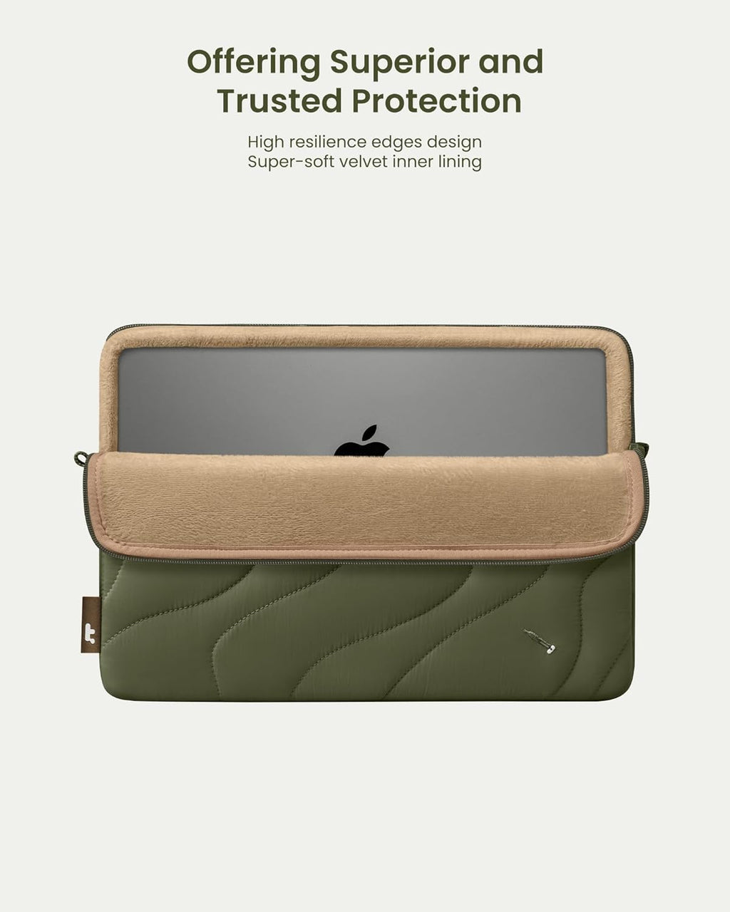 tomtoc 360 Protective Puffy Laptop Sleeve for 13-inch MacBook Air M4(2025)/M3/M2/M1 A3240 A3113, MacBook Pro M2/M1, iPad Air (M3/M2)/Pro M4, Quilted Soft Puffer Bag for 13-inch Surface Pro Copilot+PC