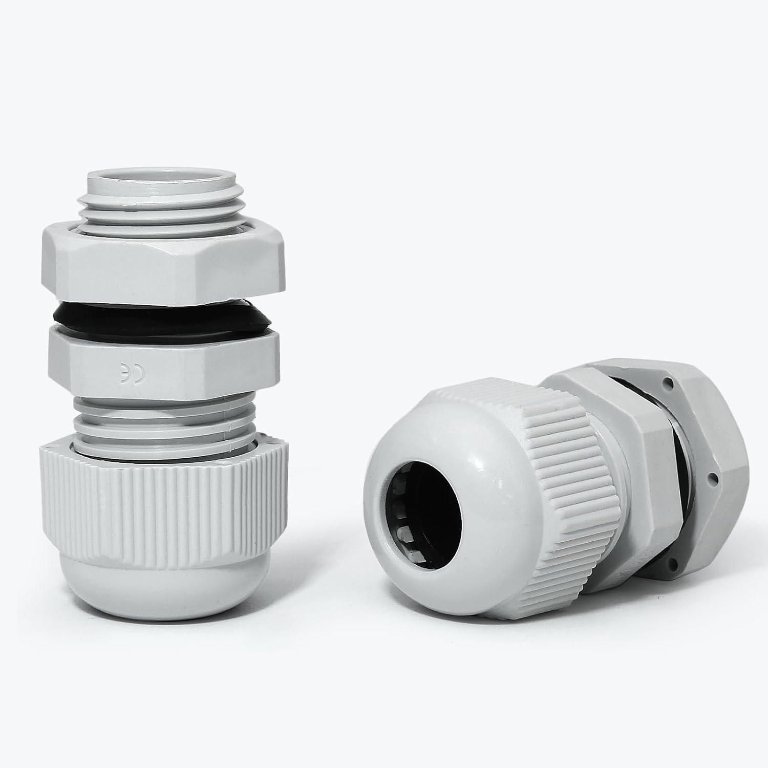 20 Pcs 3/8" NPT Nylon Cable Glands, IP68 Waterproof Adjustable Cord Grip Cable Connector Strain Relief Wire Protectors for 5-9mm Cable Diameter, Grey