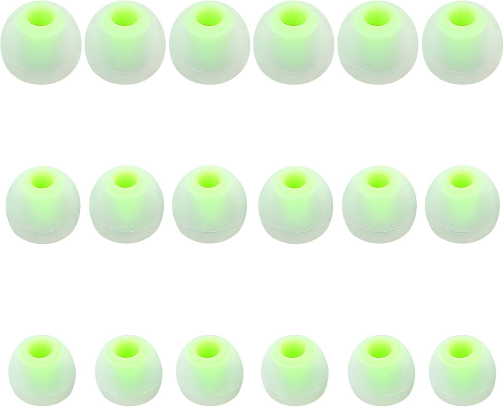 Silicone Earbud Tips - Fit Most In-Ear Earbuds (Inner Hole 3.8mm - 5.1mm) - 9 Pairs S M L