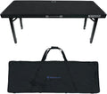 Rockville RTBL4 Adjustable Height DJ Table Folding Legs 20x60 Inch, Portable, Non-Slip Surface, Carry Bag Included, for Mobile DJs and Event Performers