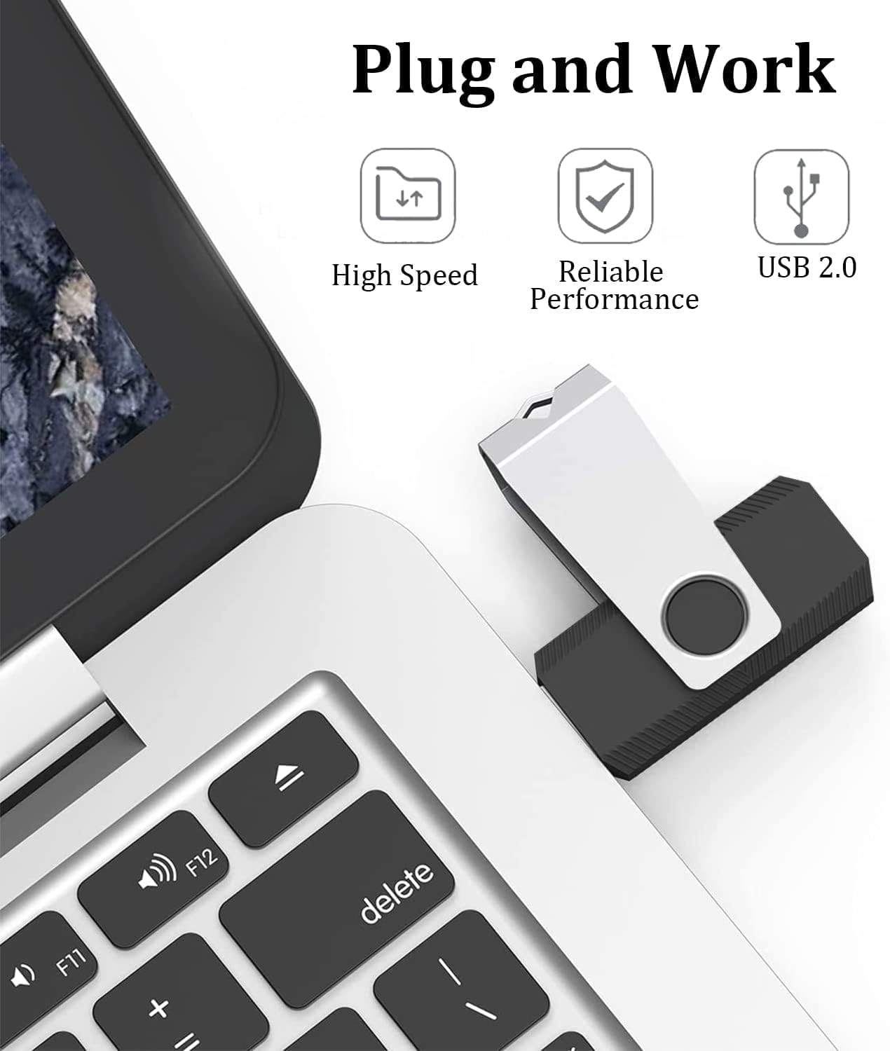 (Not 128GB) 128MB Flash Drives 100 Pack, Wooolken USB 2.0 Thumb Drive with Lanyards Bulk USB Sticks for Weddings,Office, School, Data Storage Backup