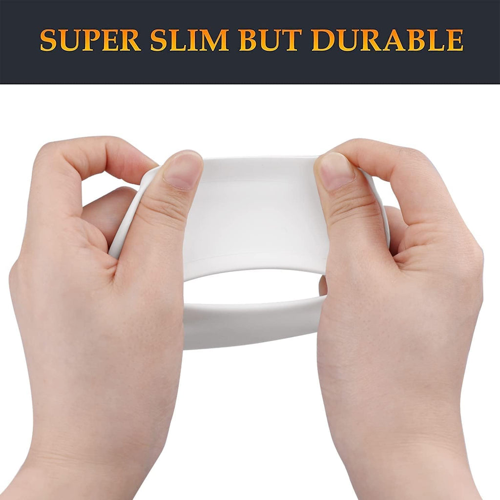 SOULWIT Silicone Ear Pads Cover Protector for Bose QuietComfort QC15 QC25 QC2 QC35 QC45/Ae2 Ae2i Ae2w/SoundTrue & SoundLink AE Headphones Cushions, Sweatproof, Easily Washable - White