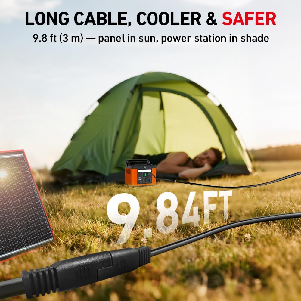 DOKIO 150W Portable Foldable Solar Panel Kit, Compact 21x20in Design 7.3lb with Standalone Controller and USB, Monocrystalline Charger for 12V Batteries, Power Stations, RV Camping Emergency Use
