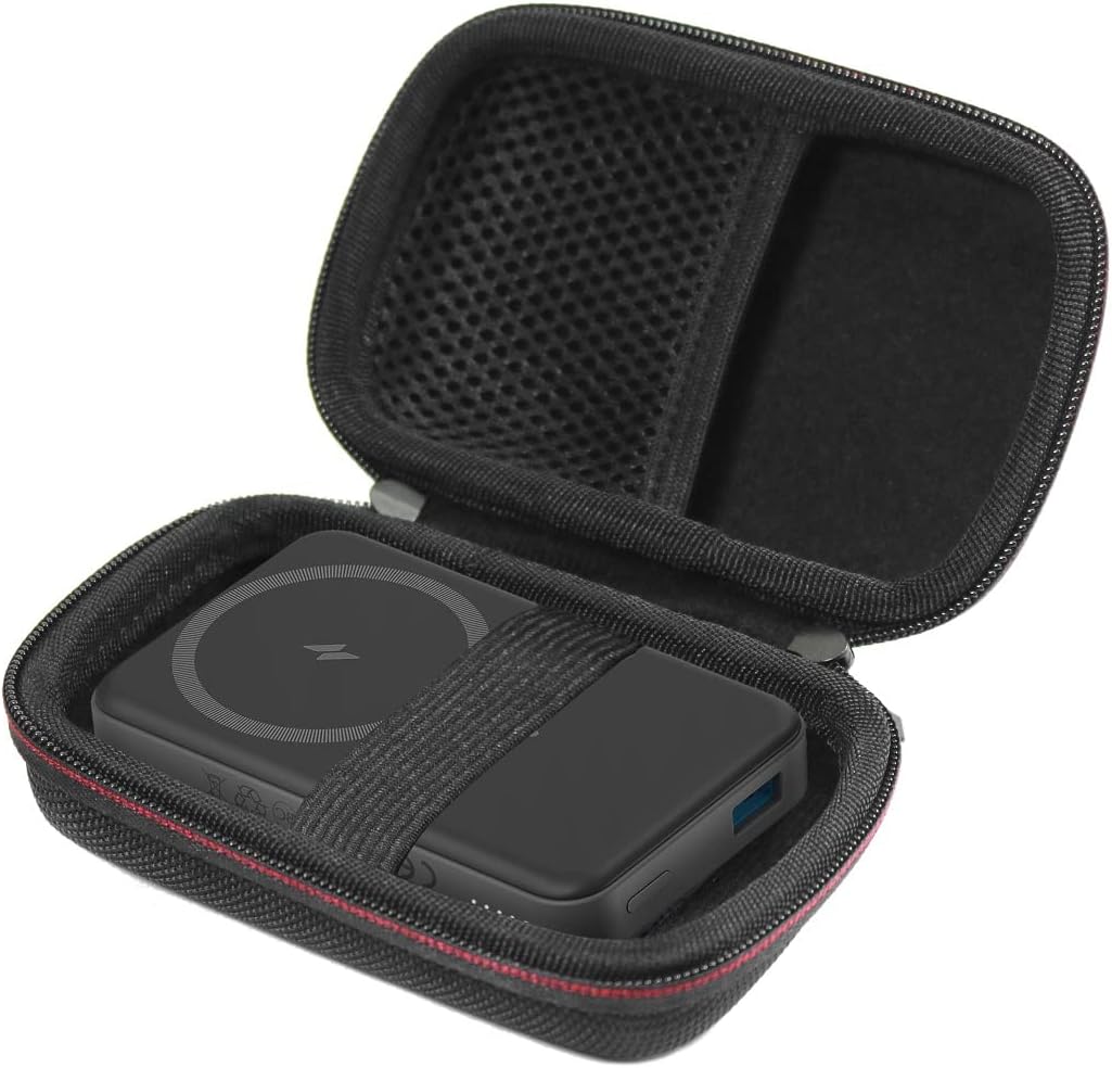 Soft Travel Protective Case for Anker 633 Magnetic Battery (MagGo), 10,000mAh Foldable Magnetic Wireless Portable Charger, 20W USB-C Power Delivery (Only Case)