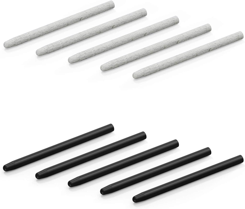 XENCELABS, 10 Pack Replacement Nibs, Contains 5 Standard Nibs, 5 Felt Nibs Tips. Compatible: Xencelabs Pen Tablet Bundle, Bundle SE, Medium Standard, Small Standard
