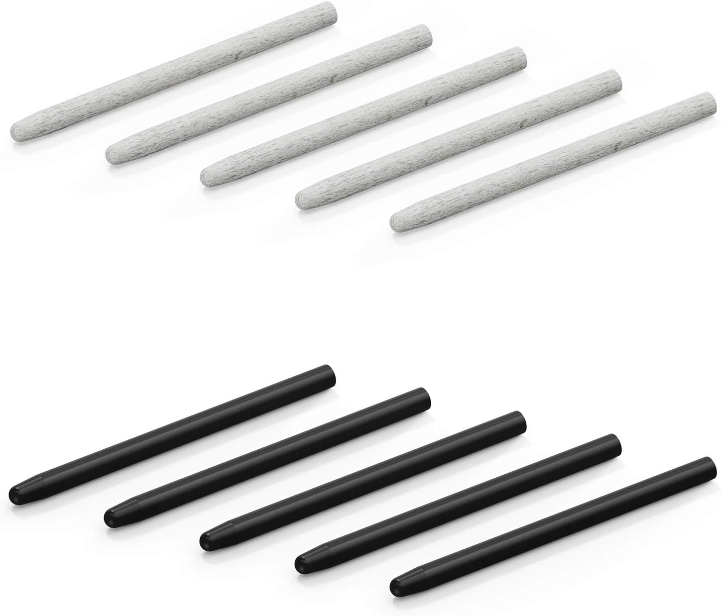 XENCELABS, 10 Pack Replacement Nibs, Contains 5 Standard Nibs, 5 Felt Nibs Tips. Compatible: Xencelabs Pen Tablet Bundle, Bundle SE, Medium Standard, Small Standard