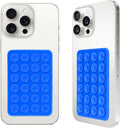 2PCS Silicone Suction Phone Case Mount, Non Slip Suction Cup, Hands-Free Phone Accessories Holder for Selfies and Videos, Silicone Adhesive Stand Sticky for Cell Phone Dark Blue